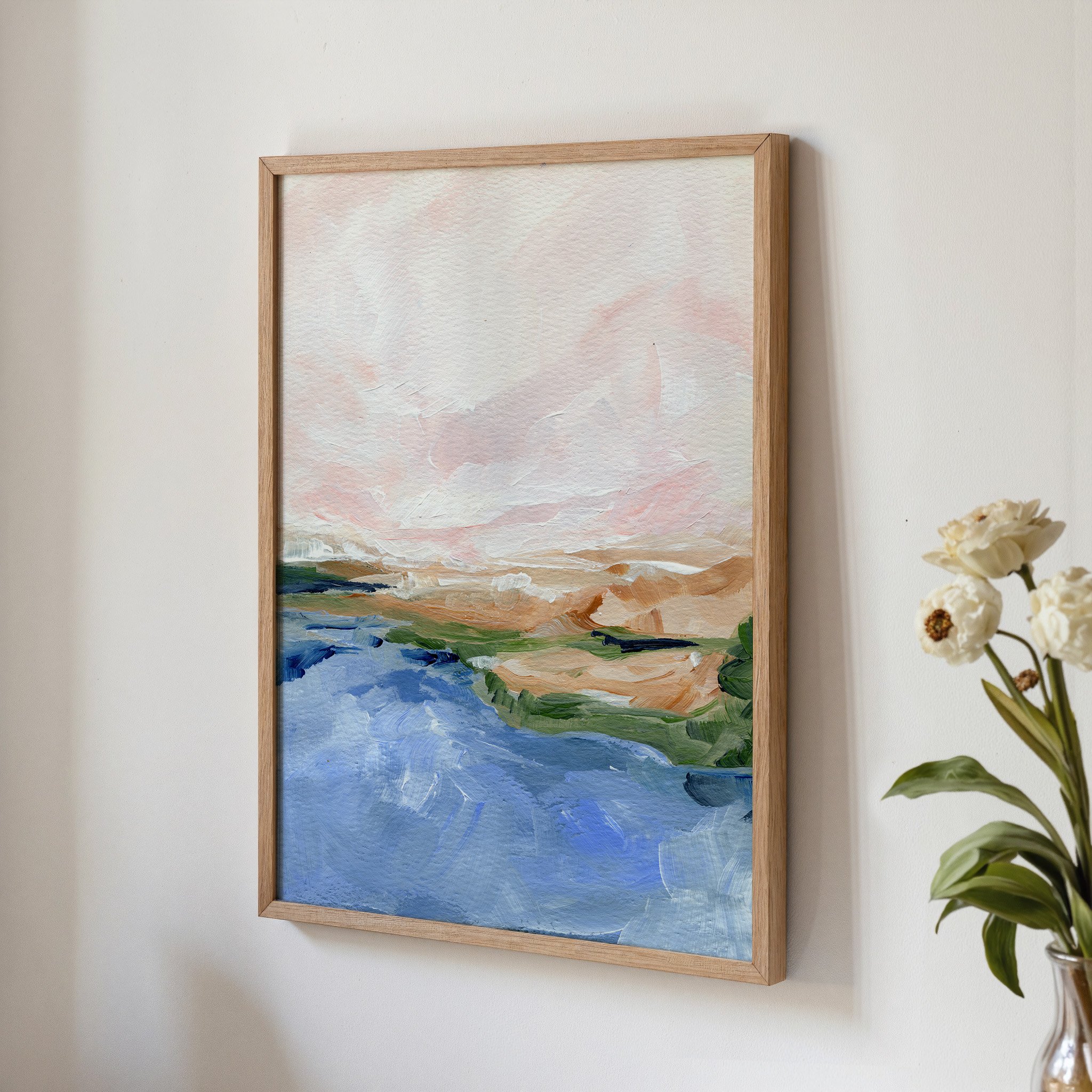 Dreaming of the Sea | Vertical Abstract Landscape Art Print in